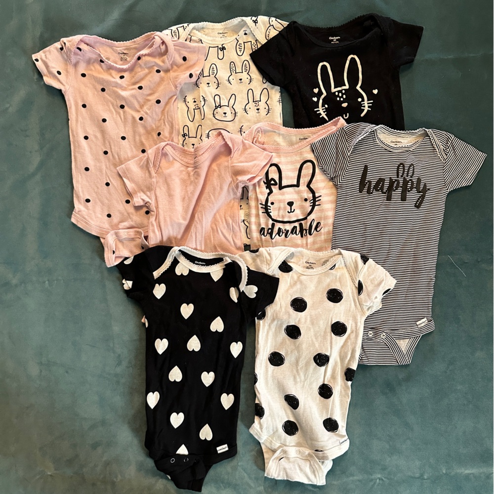 Spring Themed Baby Onesies by Gerber - size 12 mos.